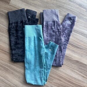 Bundle of 3 Adapt Camo Gymshark leggings